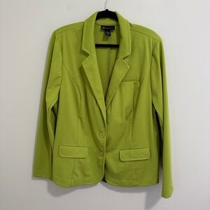 Lane Bryant NWT Chartreuse Ponte Blazer
